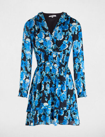 Vestido entallado estampado multicolor mujer