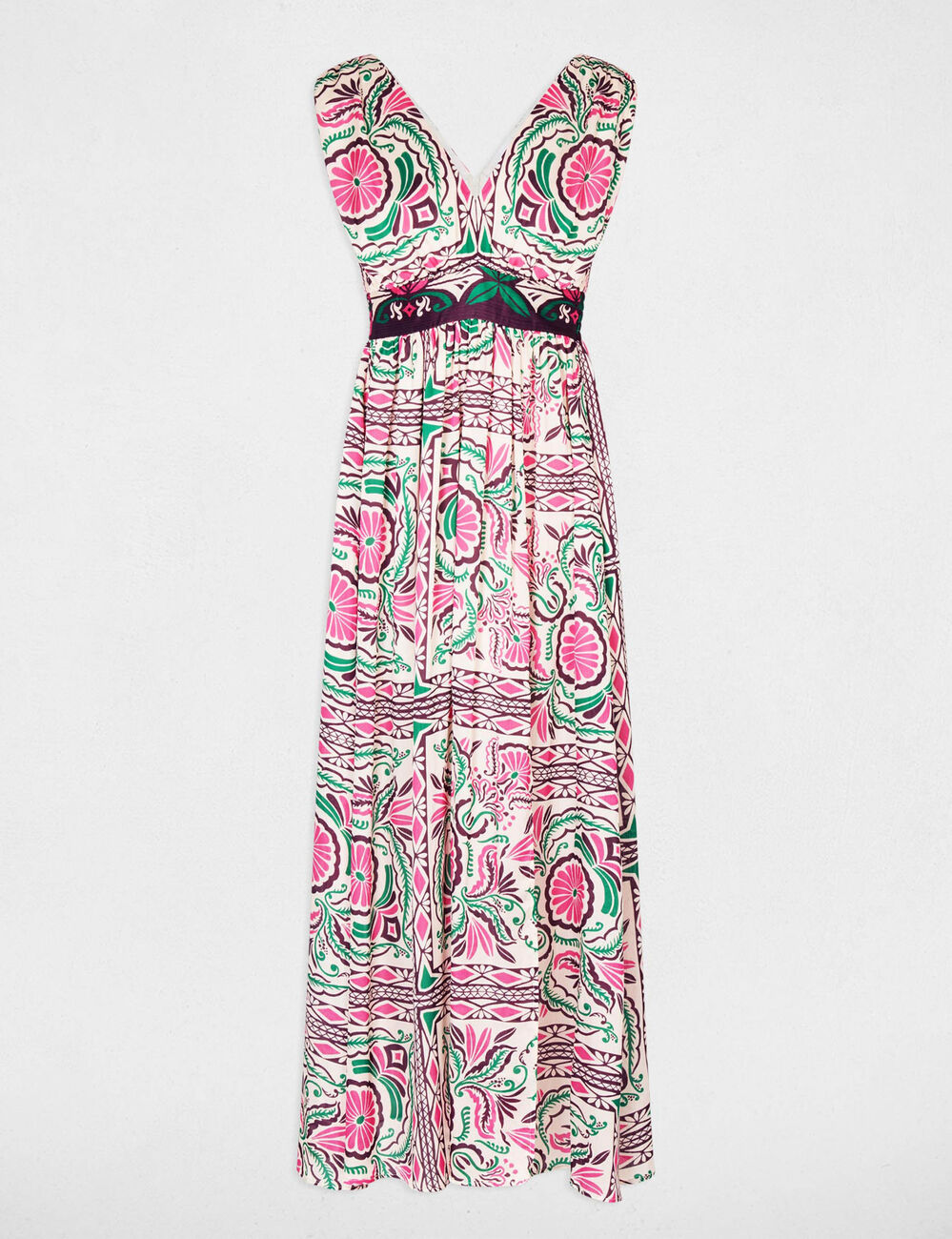 Vestido largo ajustado multicolor mujer