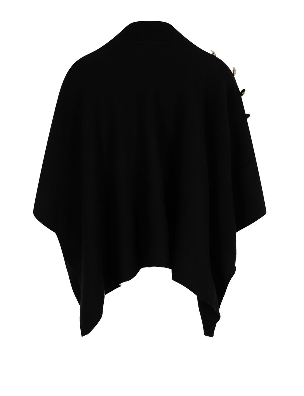 Capa con cuello alto negro mujer