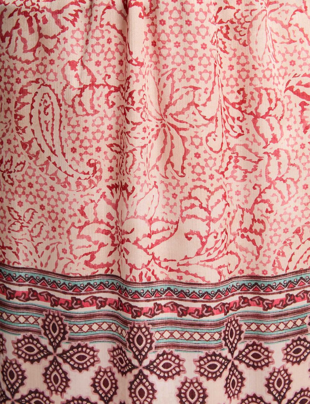 Falda larga fluida multicolor mujer