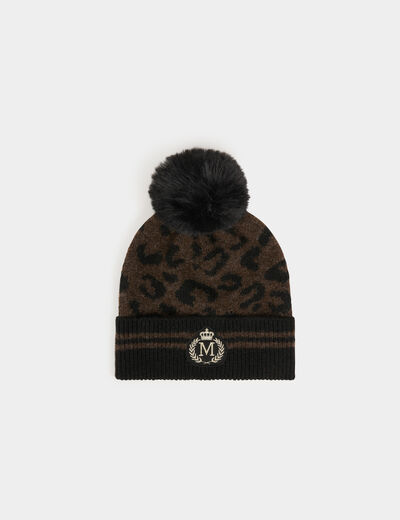 Gorro de aspecto lanoso multicolor mujer