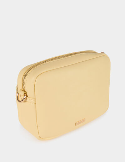 Bolso bandolera de polipiel amarillo pastel mujer