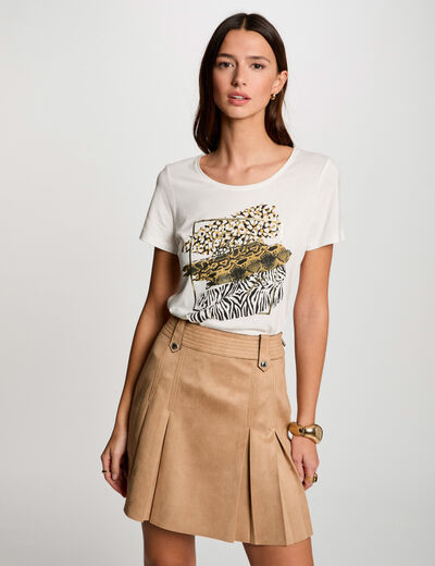 Camiseta con mensaje blanco mujer