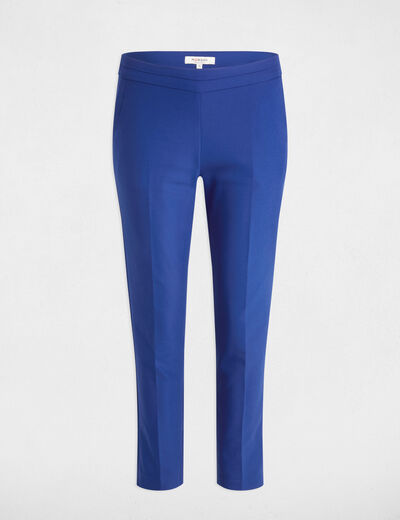 Pantalón cigarette estilo corto azul eléctrico mujer