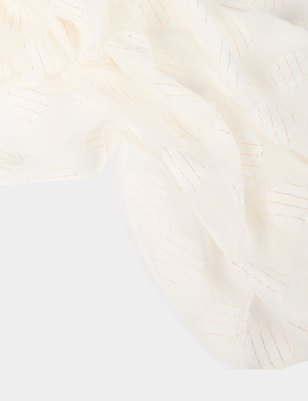 Fular estampado de lunares blanco mujer