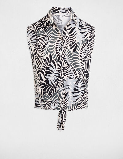 Top sin mangas multicolor mujer