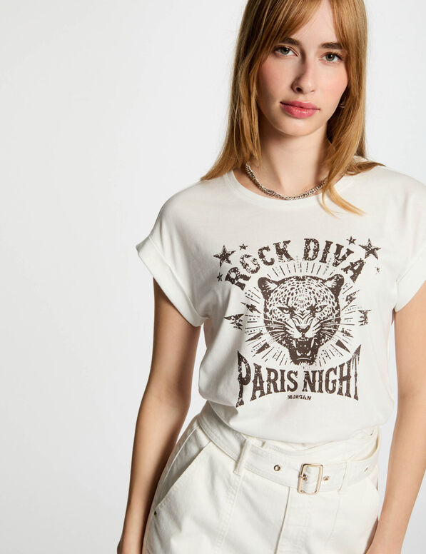 camiseta con mensaje blanco mujer Camiseta con mensaje blanco mujer
