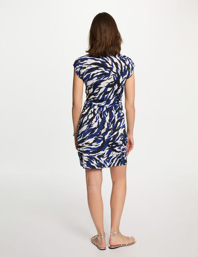 Vestido corto estampado multicolor mujer