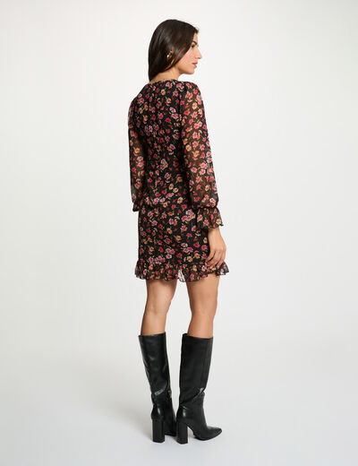 Vestido corto ajustado multicolor mujer