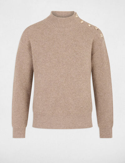 Jersey de cuello alto topo mujer