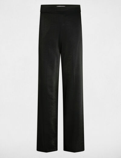 Pantalón pernera ancha holgado negro mujer
