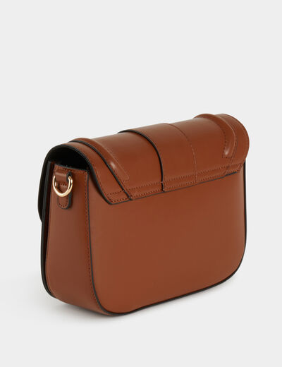 Bolso con bandolera cámel mujer