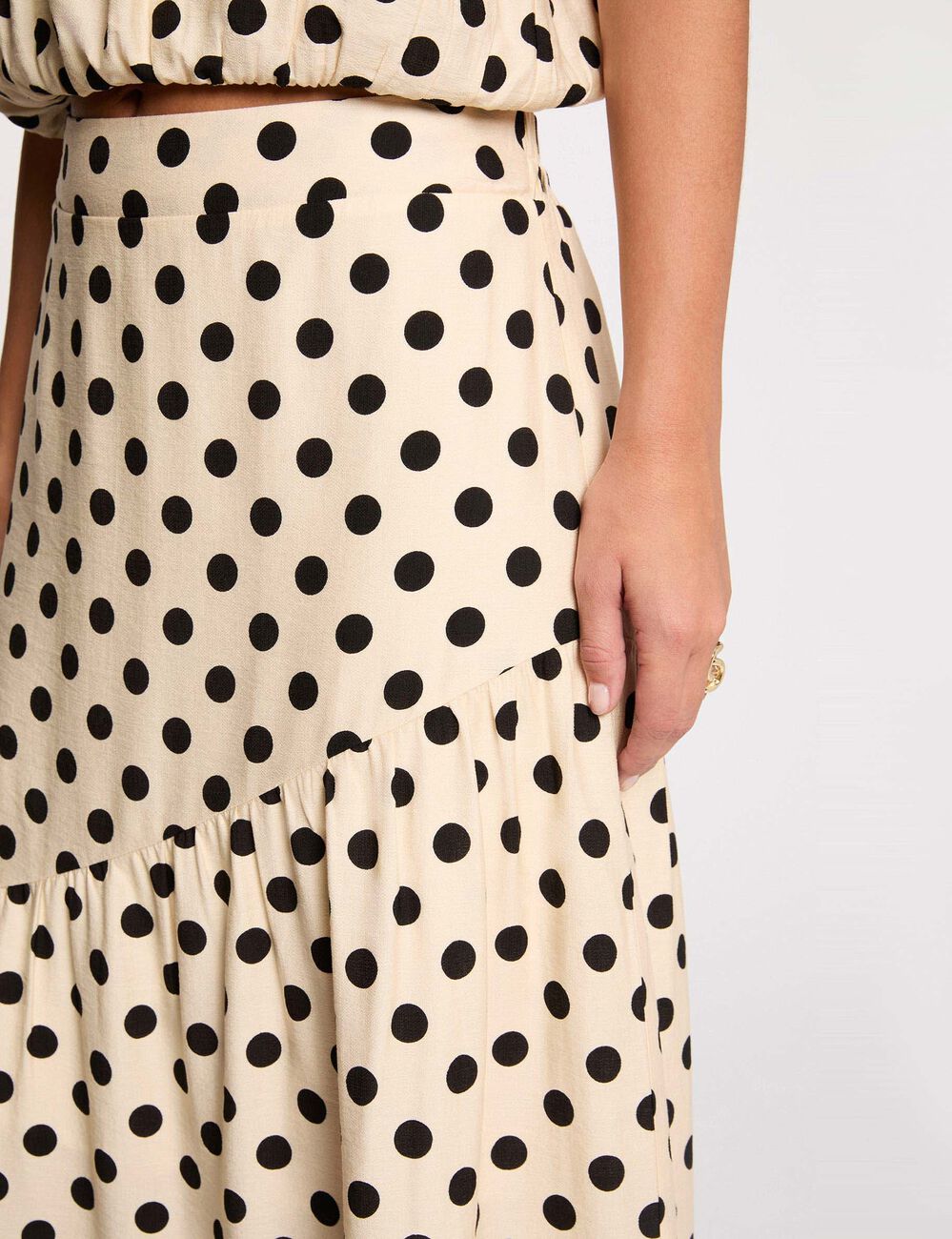 Falda larga ajustada multicolor mujer