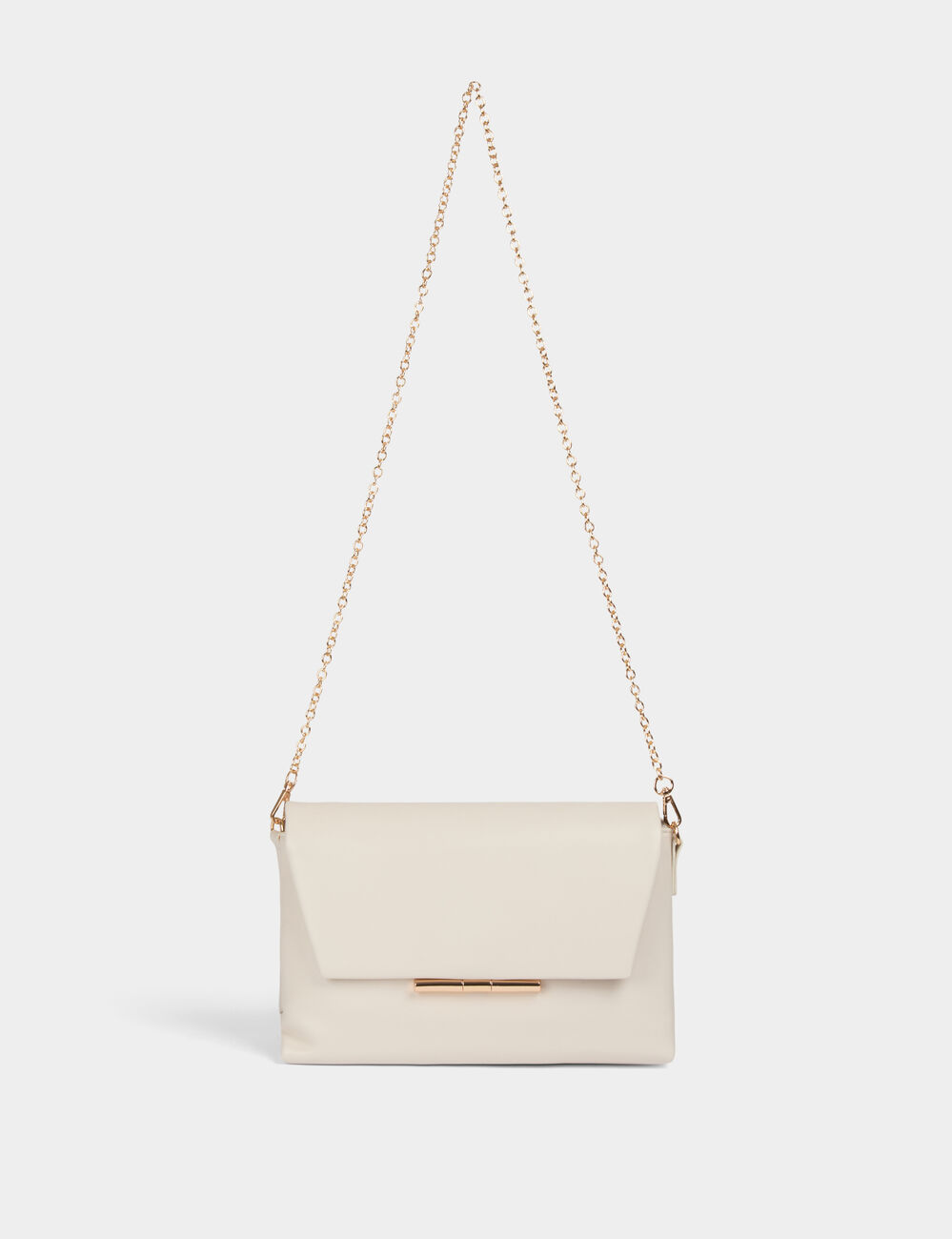 Bolso cartera de mano marfil mujer