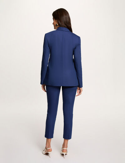 Pantal&oacute;n cigarette estilo corto azul marino mujer