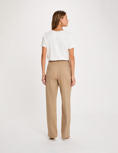 Pantal&oacute;n recto de tiro alto topo mujer