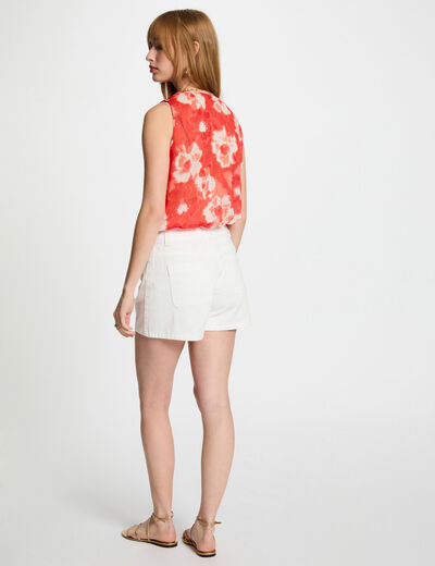 Blusa sin mangas multicolor mujer