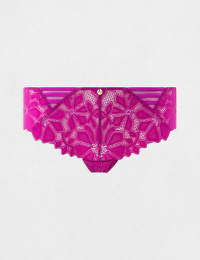 Shorty de encaje violeta mujer