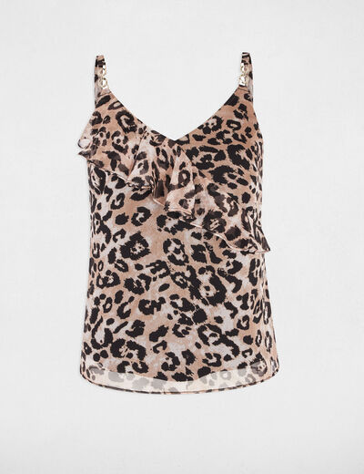 Top estampado tirantes finos multicolor mujer