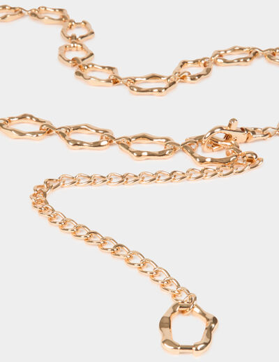 Cinturón de cadena amarillo oro mujer
