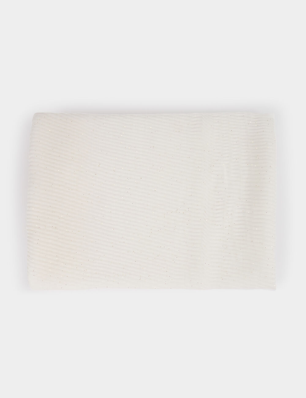 Fular plisado con strass blanco mujer