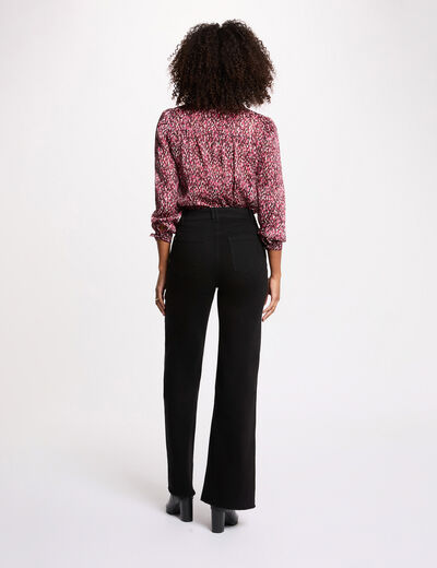 Camisa de gasa estampada multicolor mujer