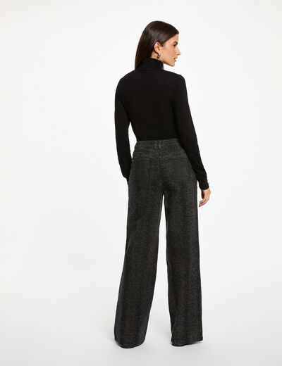 Jersey de cuello alto negro mujer