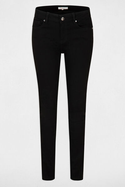 Vaquero slim con lentejuelas negro mujer