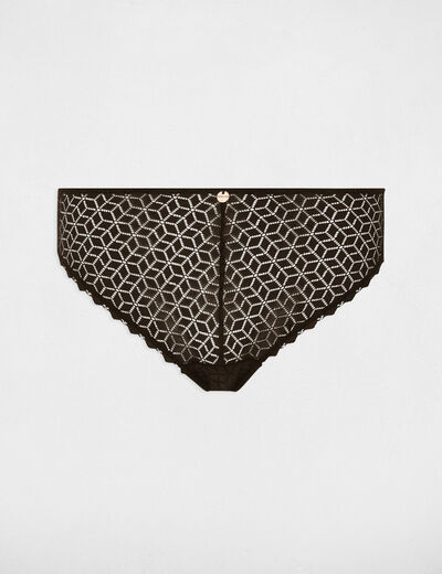 Braga de encaje negro mujer