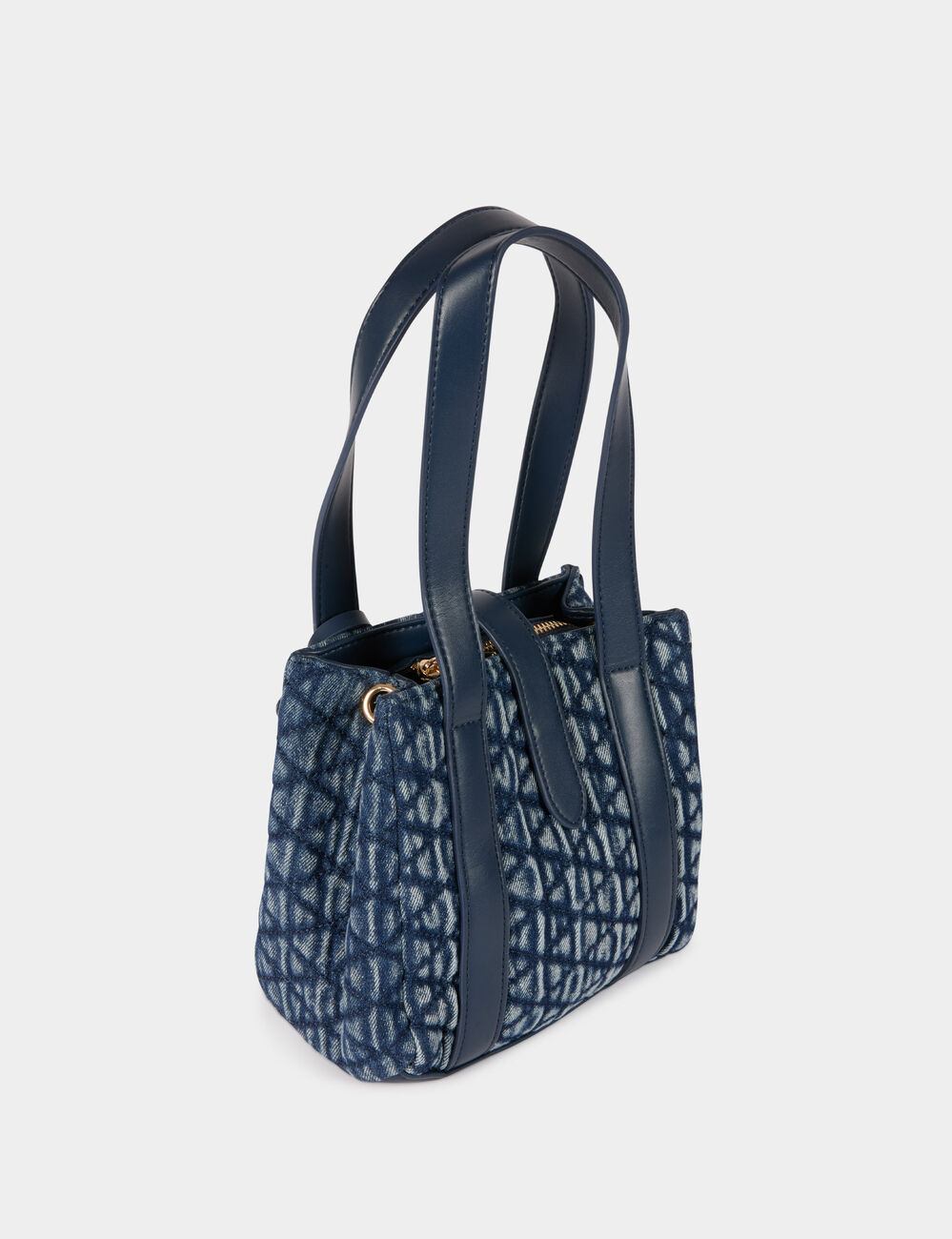Bolso shopper acolchado denim stone mujer
