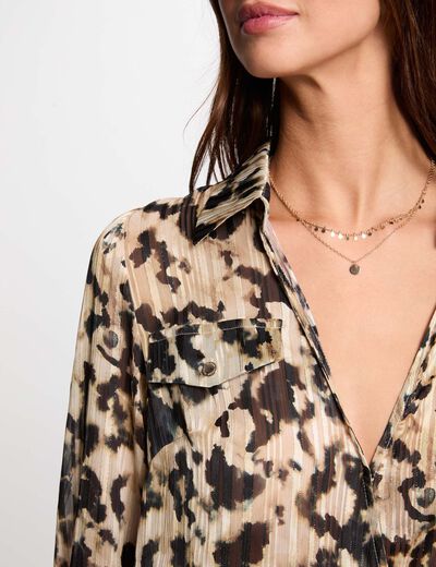 Blusa manga larga multico mujer