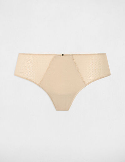 Braguita de encaje beige mujer