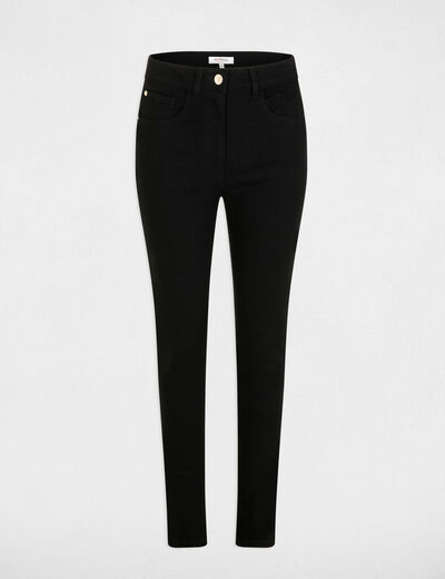 Vaqueros skinny de tiro alto denim negro mujer