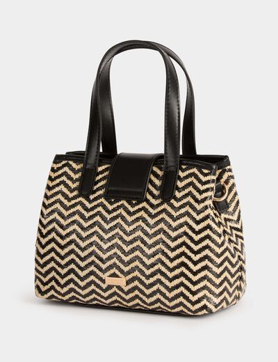 Bolso tote negro mujer