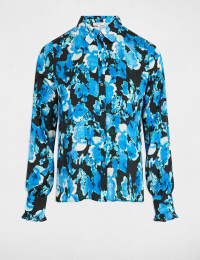 Camisa manga larga multicolor mujer