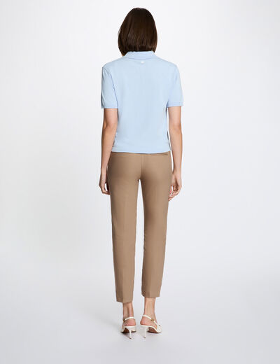 Jersey con cuello vuelto azul cielo mujer