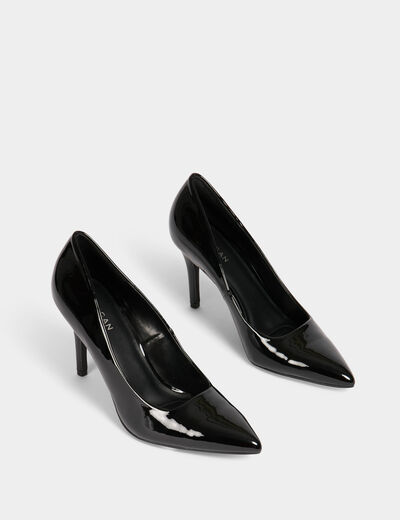Zapatos tacones de aguja negro mujer