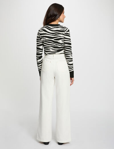 Chaleco cropped con cuello en V negro mujer