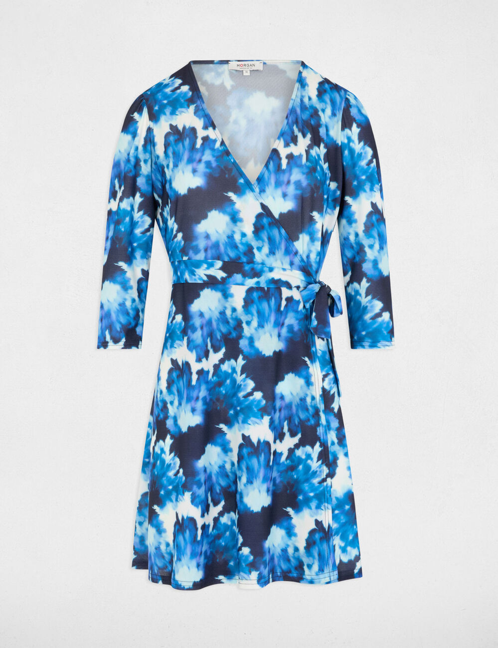 Vestido corto estampado multicolor mujer