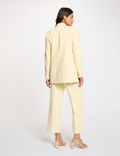 Chaqueta blazer amarillo pastel mujer