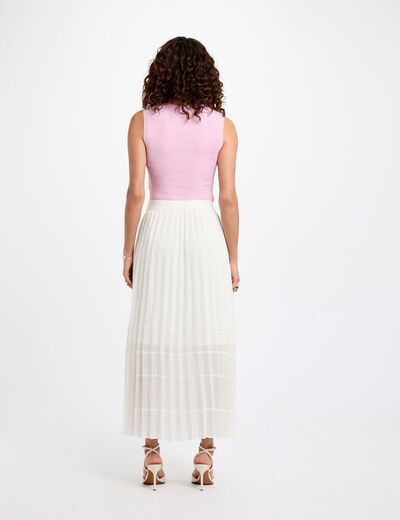 Top punto sin mangas rosa pastel mujer