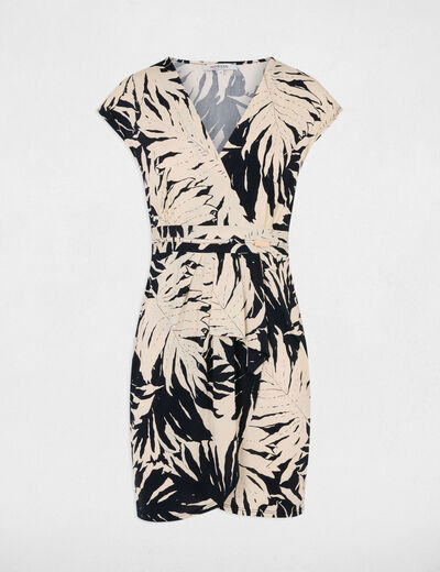 Vestido corto estampado multicolor mujer