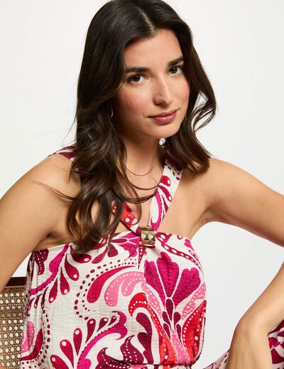 Top de cuello alto multicolor mujer