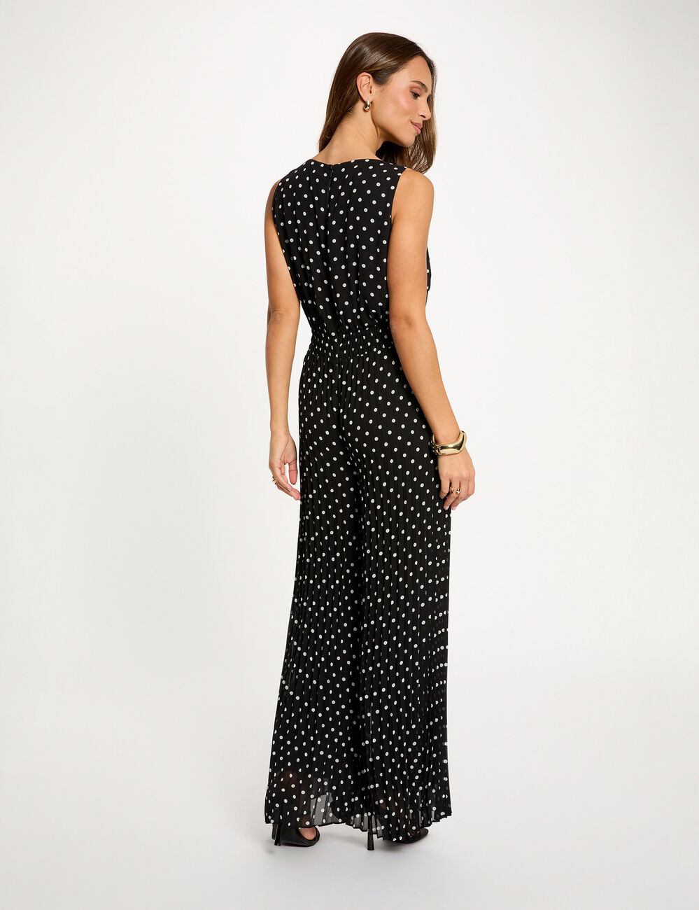 Mono fluido plisado multicolor mujer
