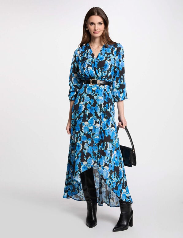 vestido largo entallado multicolor mujer Vestido largo entallado multicolor mujer