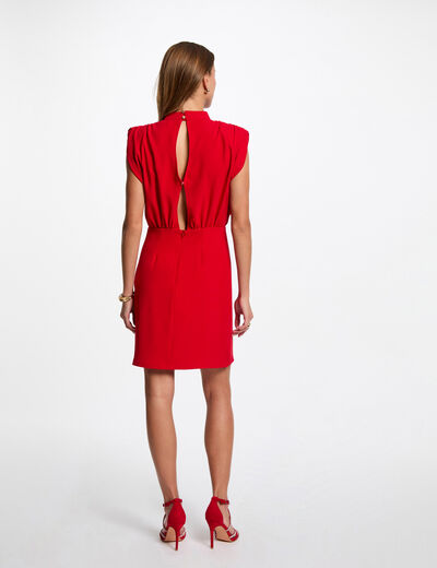 Vestido corto ajustado rojo mujer