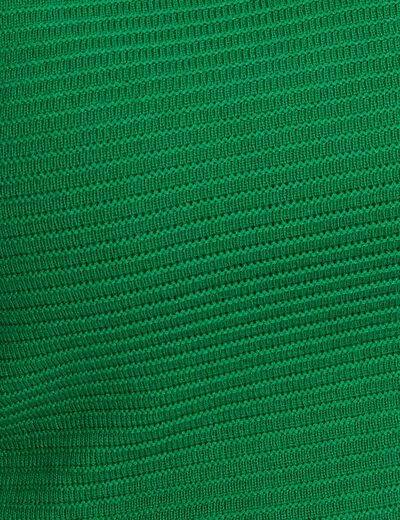 Jersey ajustado con cuello en V verde pradera mujer