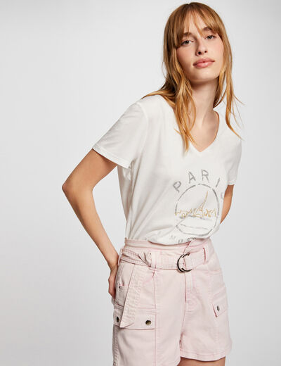 Camiseta con mensaje crudo mujer