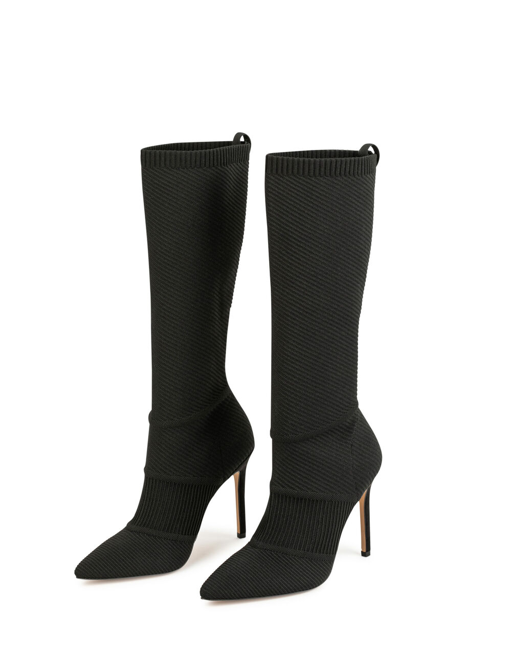 Botas de tacones de aguja negro mujer