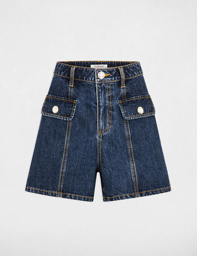Short vaquero ajustado vaquero stone mujer